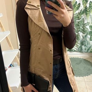 Tan Vest Jacket w Matching Belt